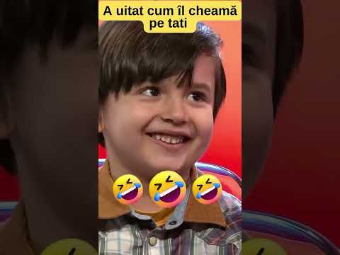 Razi cu lacrimi! 🤣🤣🤣 A uitat cum îl cheamă pe tati! 🤭 #copii #copiiispun #funny #funnykids
