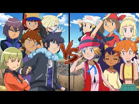 Pokemon Characters Battle: Ash Rival Vs Ash Waifus (Alain, Gary, Paul Vs Misty, Serena, May, etc)