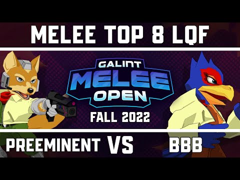 Preeminent (Fox) vs bobby big ballz (Falco, Jigglypuff) - Top 8 Losers Quarters - GMO Fall '22
