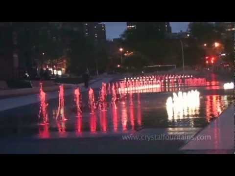 Quartier Des Spectacles by Crystal Fountains - Montreal, Canada