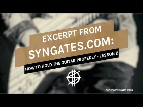 How to Hold the Guitar Properly - Lesson 2 - SynGates.com