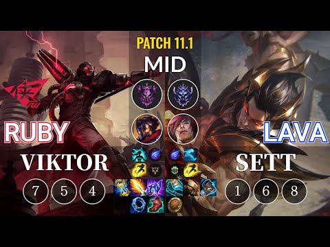 RW Ruby Viktor vs Lava Sett Mid - KR Patch 11.1