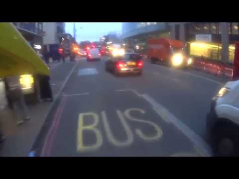 Squeezed by a van...