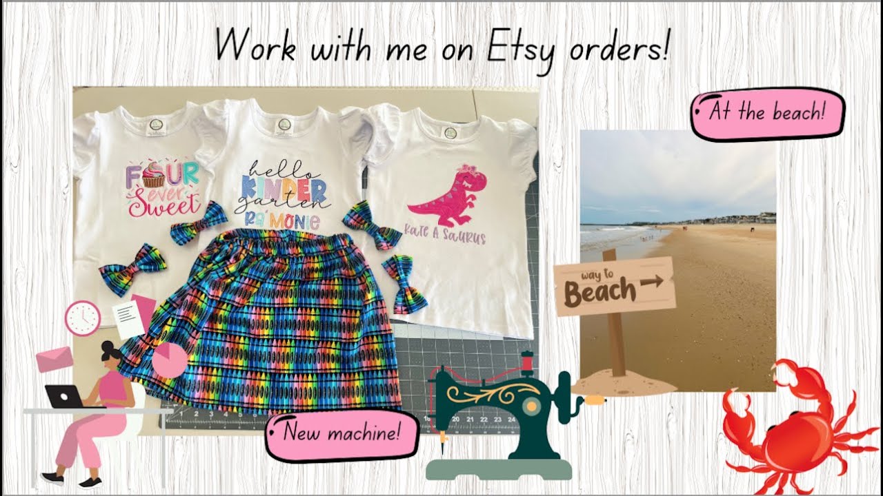 Work with me on Etsy Orders / NEW Embroidery Machine / Growing my Small Business / Etsy Shop