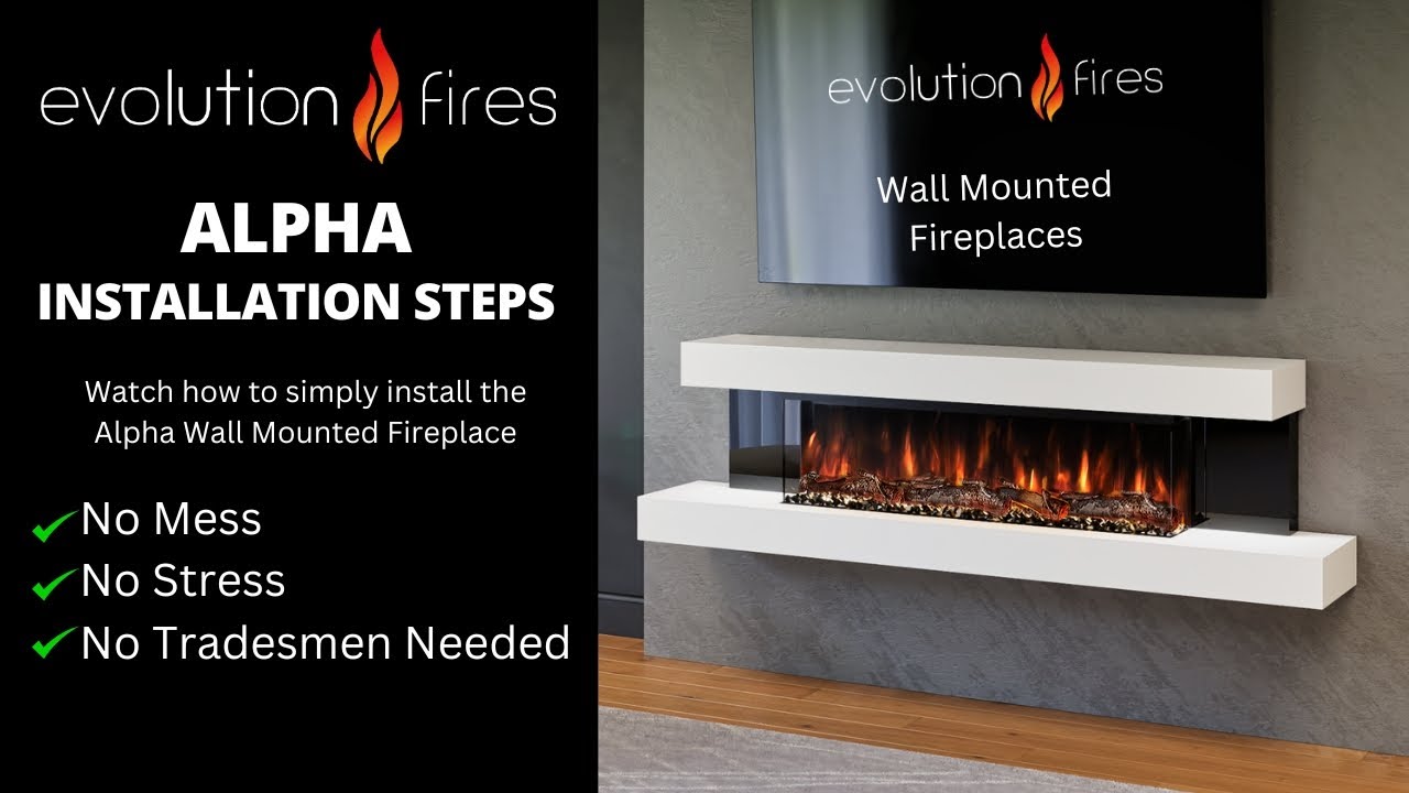 Wall Mounted Electric Fireplace Installation by Evolution Fires