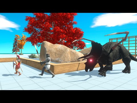 Escape from Demon Triceratops - Animal Revolt Battle Simulator