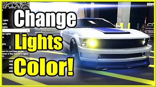 How to Change Vehicle Headlight Color in GTA 5 Online (Green, Yellow, Purple!)