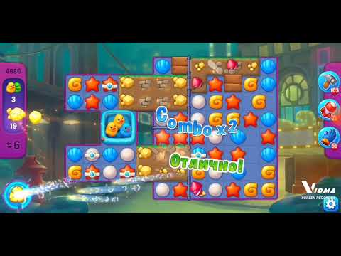 Fishdom. 4686 super hard level no boosters and diamonds