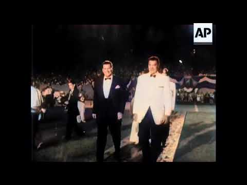 Old Jack Dempsey & Gene Tunney meet again in Color - 21.07.1955