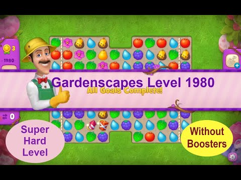 Gardenscapes Level 1980 - [2021] [HD] solution of Level 1980 on Gardenscapes [No Boosters]a