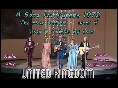 A Song For Europe 1972 United Kingdom,  The New Seekers, Song 4, 'One By One'