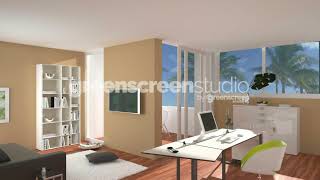 Green Screen Studio Home Office 2 Demo - Demo & Bonus For Green Screen