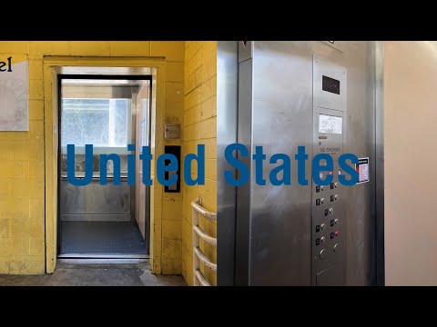 Crusty United States Hydraulic Scenic Elevator - 2nd & El Camino Garage - San Mateo, CA