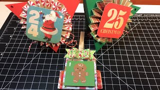 Two styles Advent Calendar Garlands using paper cut apart s