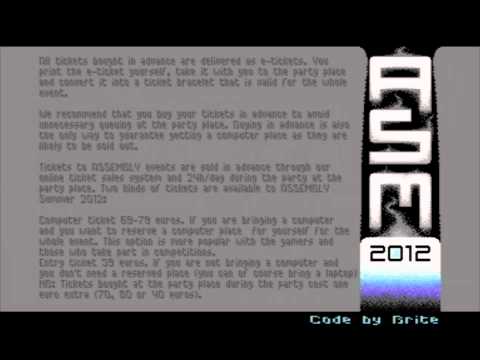 Assembly 2012 Oldschool Democompo Invitation by Dekadence & Extend