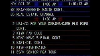United Cable Electronic Program Guide (Phoenix, AZ - Mon 10/26/1987)