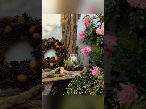 Natürliches Windlicht🌸 🍂 #diy #diyprojects #easydiy #deko #flowers #upcycling #herbstdeko #autumn