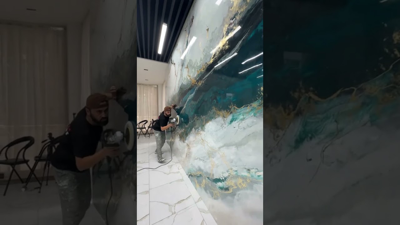 Venetian plaster abstract effect 🫡