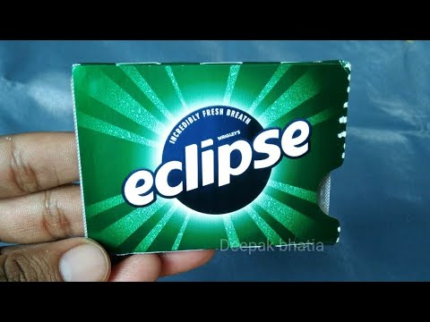 Polar ice rectangular eclipse imported chewing gums, 18, pac...