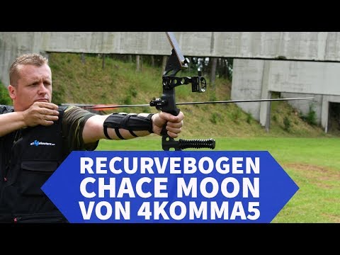 Recurvebogen schießen: der Hawk Chace-Moon Recurve Bogen von 4komma5 auf dem Schießstand