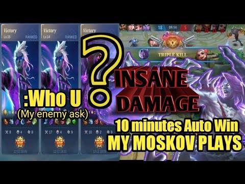 My Moskov Plays [moskov top global] 10 minutes Auto Win || FastBuild Zero Death - mlbb gameplay