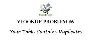 Download the video "Vlookup Problems #6: Your Lookup Table Contains Duplicates - Vlookup Multiple Values"
