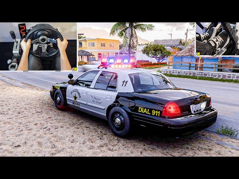 You wont believe the end!🚔 High Speed Police Chase Forza Horizon 5 Steering Wheel & Shifter Gameplay