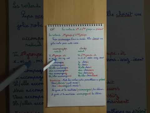 les verbes du 1er et 2ème groupe au présent de l'indicatif 5ap