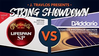 Video thumbnail for String Showdown: Martin SP Lifespan Vs D’Addario EXP26 Phosphor Bronze Acoustic Guitar Strings by J.Travlos