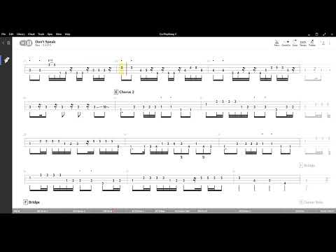 Don't Speak ( No Doubt ) ,Tablatura e base Senza Basso - Backing bass track - NO BASS