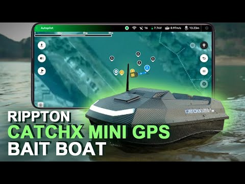 Łódka Zanętowa Rippton CatchX Mini Non-GPS Carbon Black film wideo