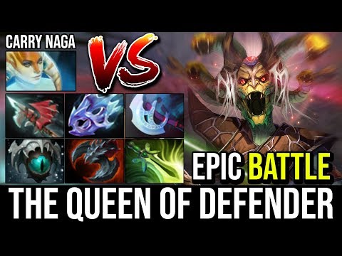 The Queen of Defender [Medusa] IMBA Insane Split Shot Vs Hard Carry Naga 7.20e Epic Battle Dota 2