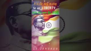 Subhash Chandra Bose Jayanti Status Video 2021  Netaji Jayanti Whatsapp status