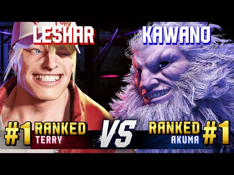 SF6 ▰ LESHAR (#1 Ranked Terry) vs KAWANO (#1 Ranked Akuma) ▰ High Level Gameplay