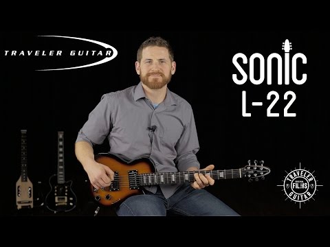 Sonic L-22 Travel Electric Guitar w/ Gig Bag