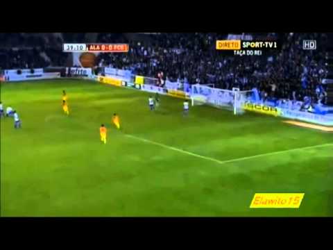 Golazo de Villa (0-1) Barça - Alaves