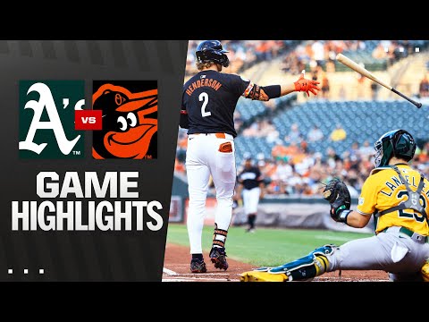 A's vs. Orioles Game Highlights (8/8/25) | MLB Highlights