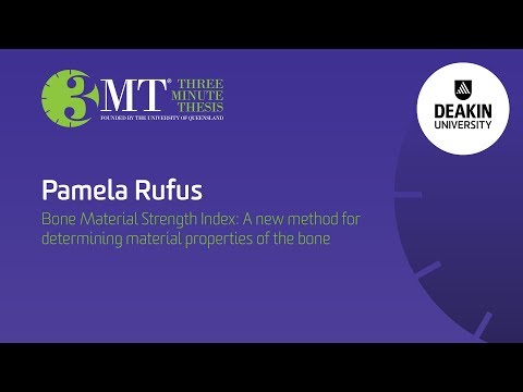 2018 Deakin University - Three Minute Thesis (3MT) - Pamela Rufus