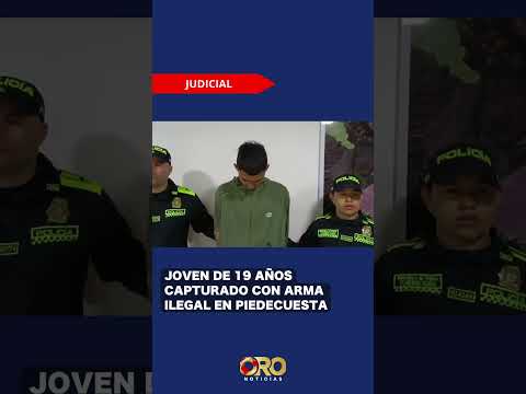 Un joven de 19 años fue capturado con un revólver en Piedecuesta | Oro Noticias