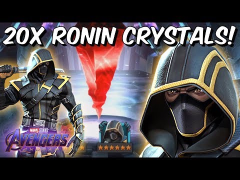 20x 6 Star Ronin (Avengers Endgame) Cavalier Featured Crystal Opening! - Marvel Contest of Champions
