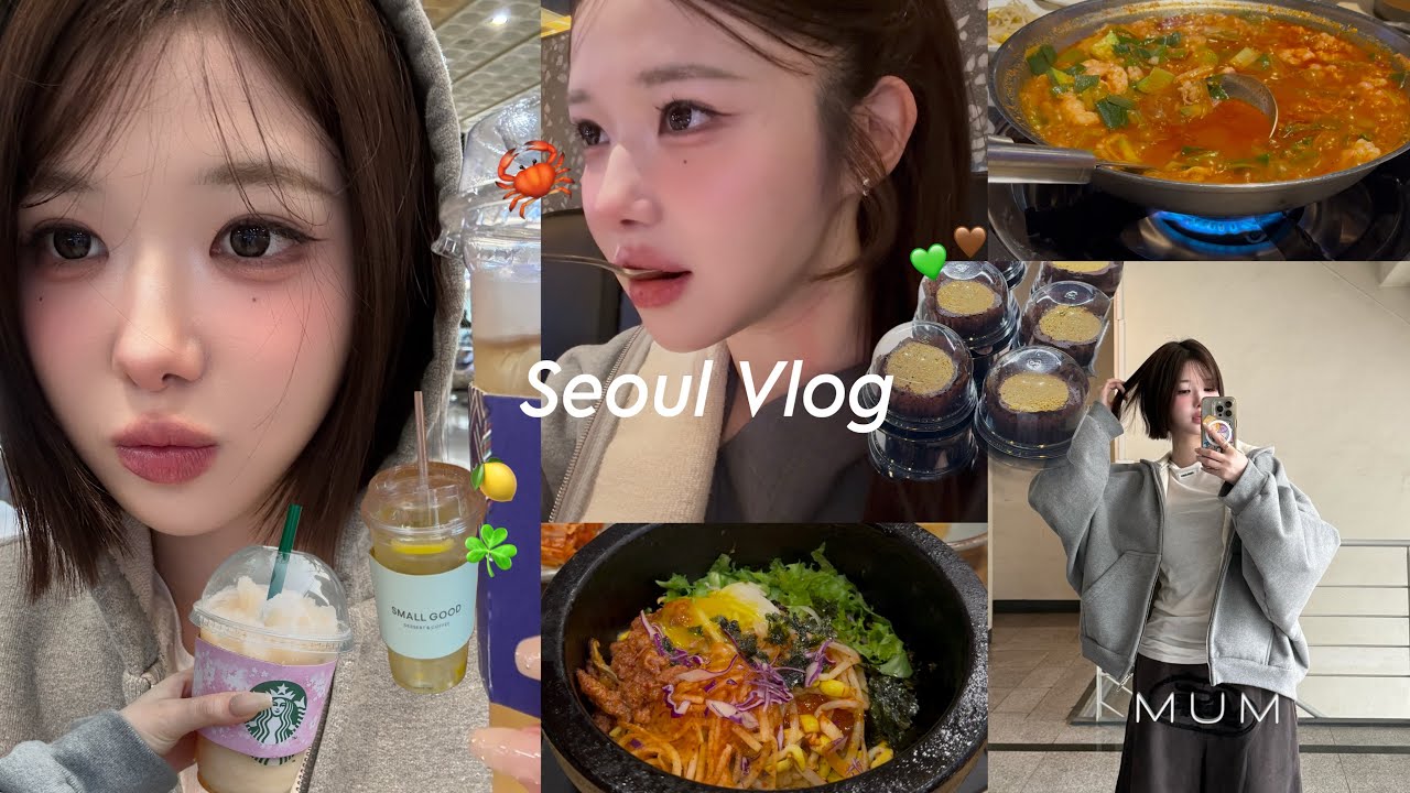 【Seoul Vlog✈️】お仕事で韓国に行ったついでに髪の毛バッサリ切ってきた✂️✂️
