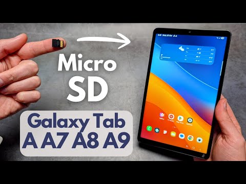 Galaxy Tab A A7 A8 A9 - How to Insert Micro SD Memory Card & FORMAT