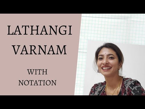 LATHANGI VARNAM | WITH NOTATION