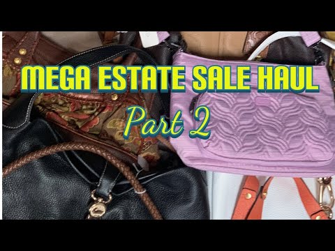 I Spent Over $700! | MEGA HOARDER ESTATE SALE HAUL To Resell  |  Part 2 | Handbags & Shoes