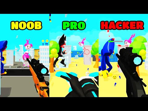 Giant Wanted: Hero Sniper 3D Gameplay - NOOB vs PRO vs HACKER (iOS/Android)