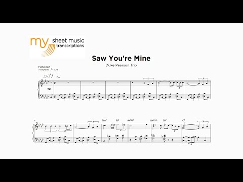 Duke Pearson Trio - Say You're Mine (Jazz Transcription)