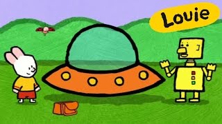 Flying saucer UFO - Louie draw me a flying saucer | Learn to draw, cartoon for children