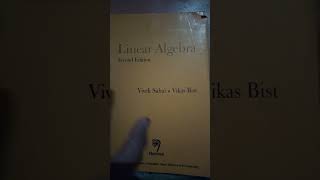 Linear algebra book #viveksahai #vikasbist #linear_algebra #CSIR #MATHAMETICS #short #shorts