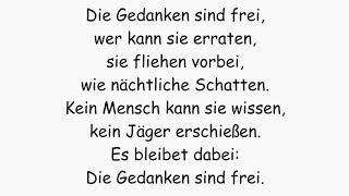 Die Gedanken sind frei, Pete Seeger-Lyrics-Text | Robin Michels