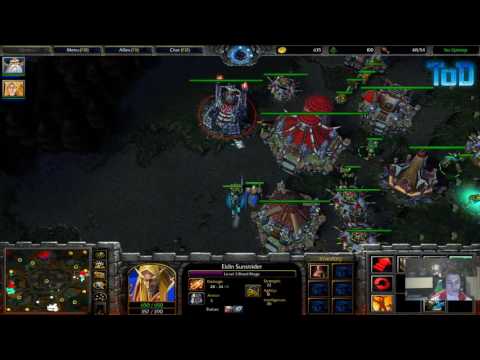 Warcraft III #165 - ToD & Grubby 2v2(1v2?) vs Orc&Undead (Lost Temple)